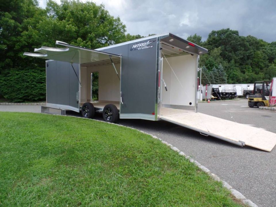 New EXAMPLE / NITRO 8.5X24 V Nose, with Escape Door, Aluminum Frame, Torflex Axles, 9,990 lb. GVWR, ID#007968