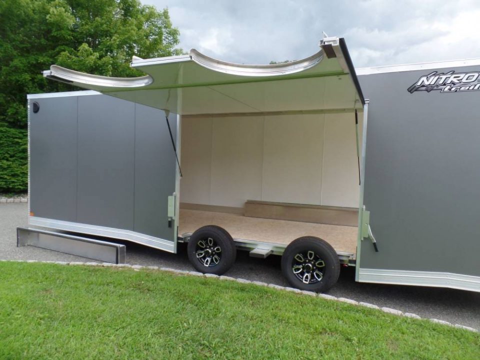 New EXAMPLE / NITRO 8.5X24 V Nose, with Escape Door, Aluminum Frame, Torflex Axles, 9,990 lb. GVWR, ID#007968