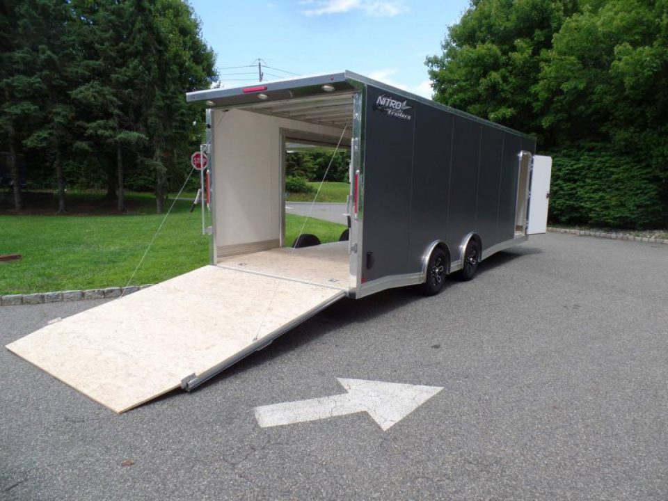 New EXAMPLE / NITRO 8.5X24 V Nose, with Escape Door, Aluminum Frame, Torflex Axles, 9,990 lb. GVWR, ID#007968