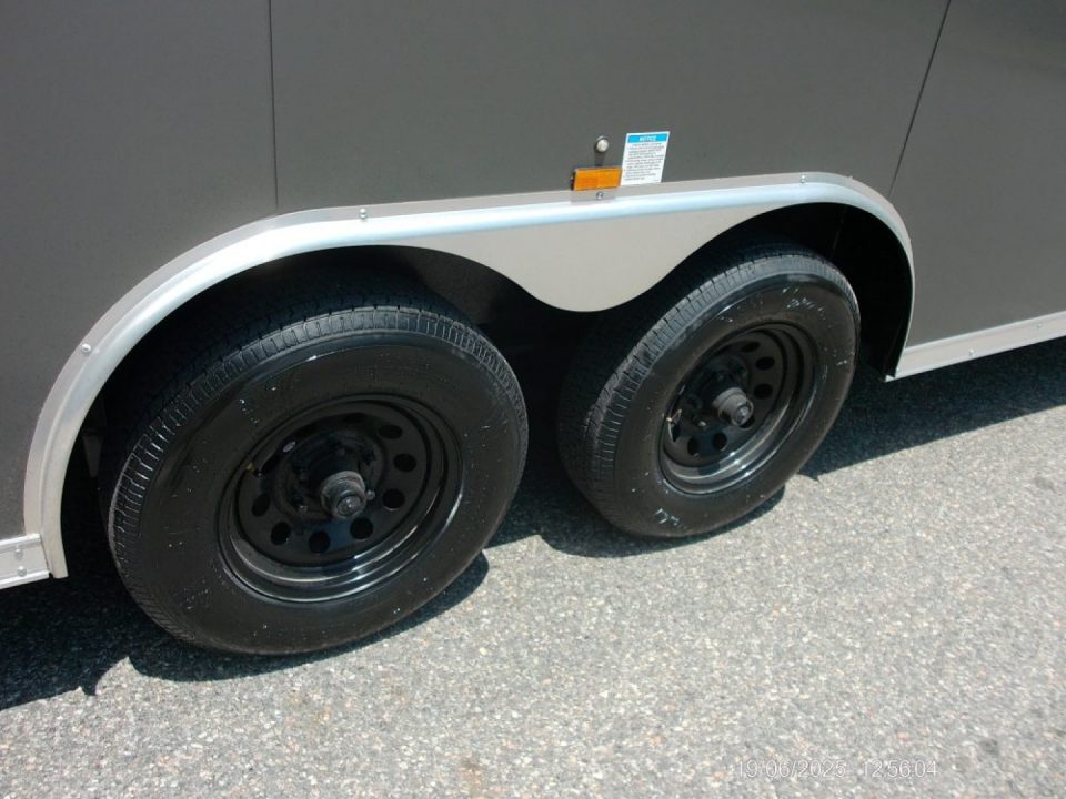 New US-CARGO 8.5X24 Enclosed Car Trailer this is exciting! 2026 BEST PRICE WITH A BIG ESCAPE DOOR with REMOVABLE FENDER! ID#096190