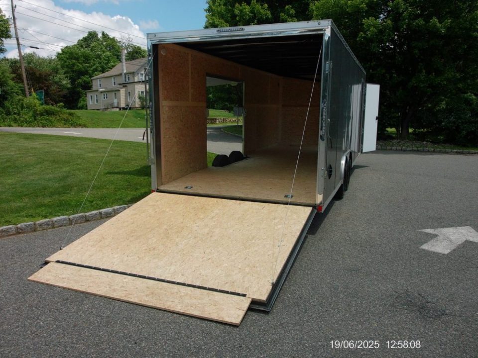 New US-CARGO 8.5X24 Enclosed Car Trailer this is exciting! 2026 BEST PRICE WITH A BIG ESCAPE DOOR with REMOVABLE FENDER! ID#096190