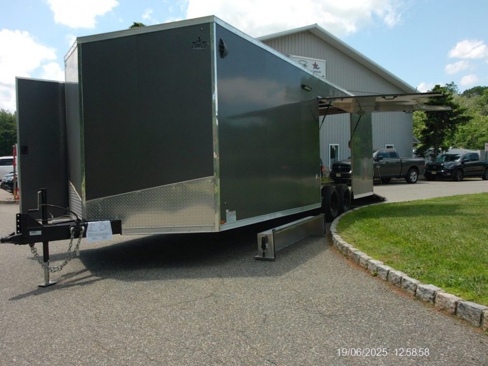 New US-CARGO 8.5X24 Enclosed Car Trailer this is exciting! 2026 BEST PRICE WITH A BIG ESCAPE DOOR with REMOVABLE FENDER! ID#096190