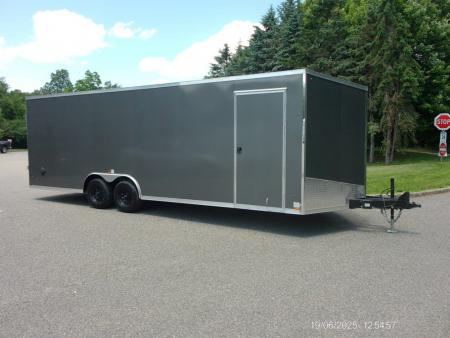 New US-CARGO 8.5X24 Enclosed Car Trailer this is exciting! 2026 BEST PRICE WITH A BIG ESCAPE DOOR with REMOVABLE FENDER! ID#096190