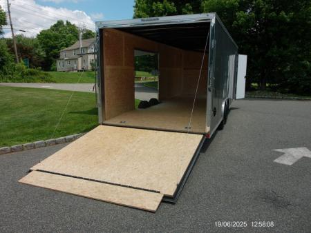 New US-CARGO 8.5X24 Enclosed Car Trailer this is exciting! 2026 BEST PRICE WITH A BIG ESCAPE DOOR with REMOVABLE FENDER! ID#096190