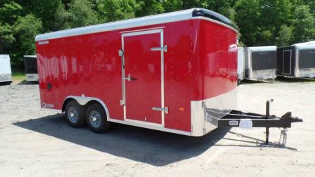 New RED,  8.5X16 Enclosed Landscape Model Trailer in Stock