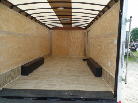 New Haul-About, Our BEST Enclosed Landscape Trailer, Patented Tapered Fast Load no flap ramp, extra framing. 8.5X16, 9,990 GVWR ID# 015710