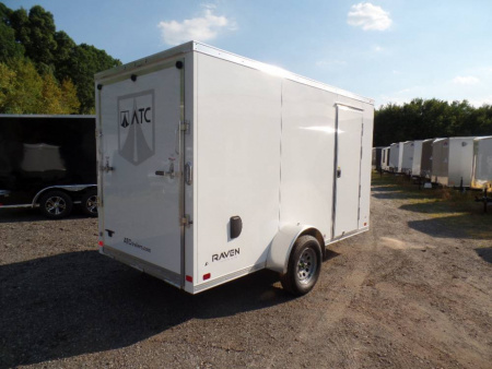 New 6X12 Enclosed Trailers, ATC Aluminum Frame 6 6 interior height, ID#231489 White,  #232422 Black