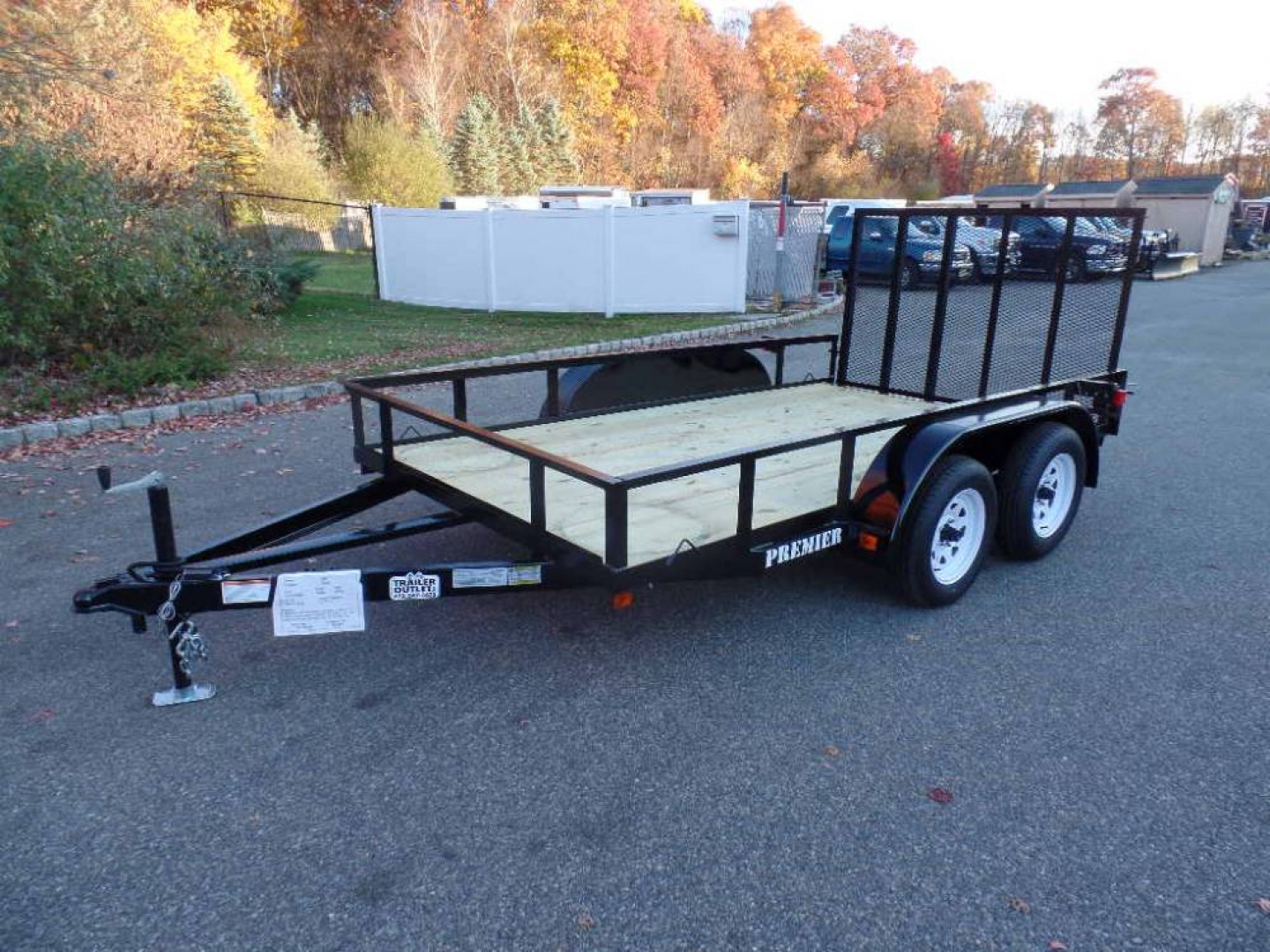 New 12 ft. Tandem Axle Open Landscape / Utility Trailers 64 wide deck X 12 ft. long deck.  7,000 lb.GVWR Easy Loading
