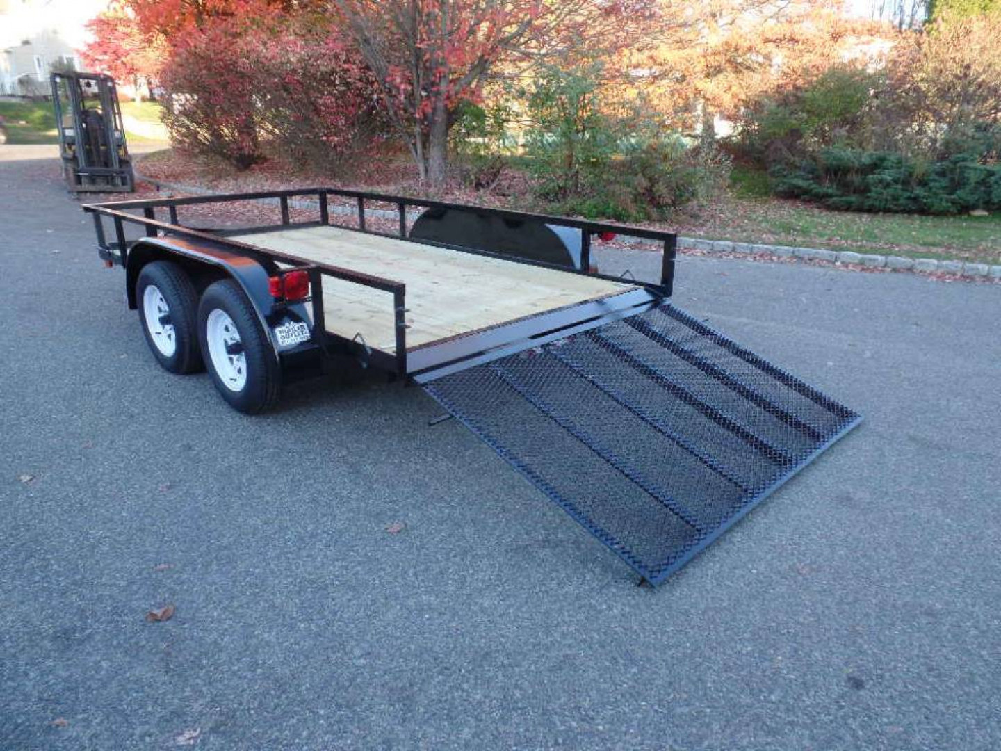 New 12 ft. Tandem Axle Open Landscape / Utility Trailers 64 wide deck X 12 ft. long deck.  7,000 lb.GVWR Easy Loading