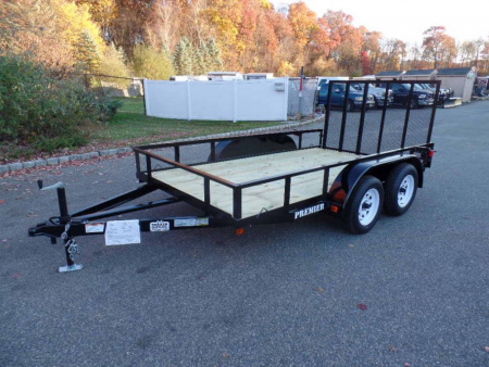 New 12 ft. Tandem Axle Open Landscape / Utility Trailers 64 wide deck X 12 ft. long deck.  7,000 lb.GVWR Easy Loading