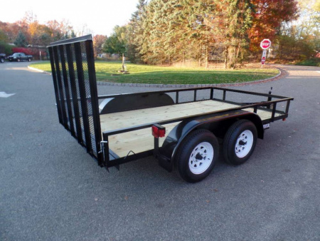 New 12 ft. Tandem Axle Open Landscape / Utility Trailers 64 wide deck X 12 ft. long deck.  7,000 lb.GVWR Easy Loading