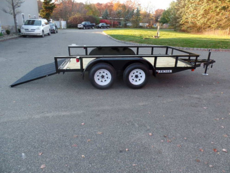 New 12 ft. Tandem Axle Open Landscape / Utility Trailers 64 wide deck X 12 ft. long deck.  7,000 lb.GVWR Easy Loading