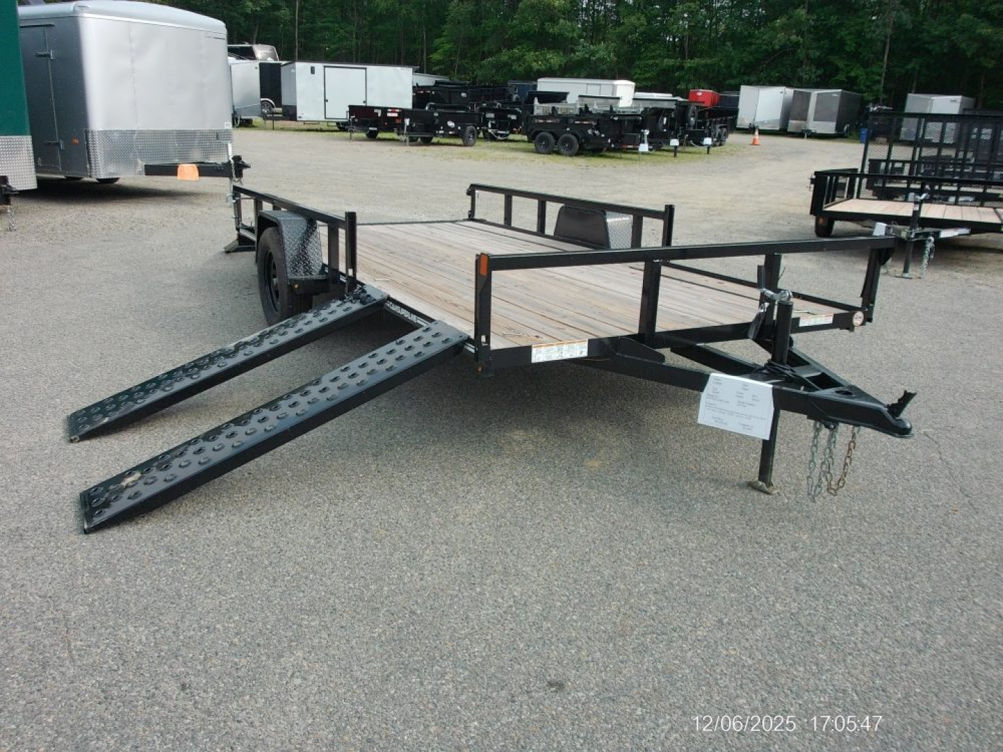 New TWO PLACE ATV / QUAD TRAILER, SIDE LOAD RAMPS, 81 wide by 14 ft ...