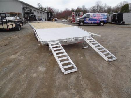 New WOLVERINE BRAND, DECK OVER EQUIPMENT TRAILER, 8.5x20 FT. DECK, 14,000 lb. GVWR, Payload Rated 10,660 lbs. Empty Weight 3,340 lbs. ID# 057250