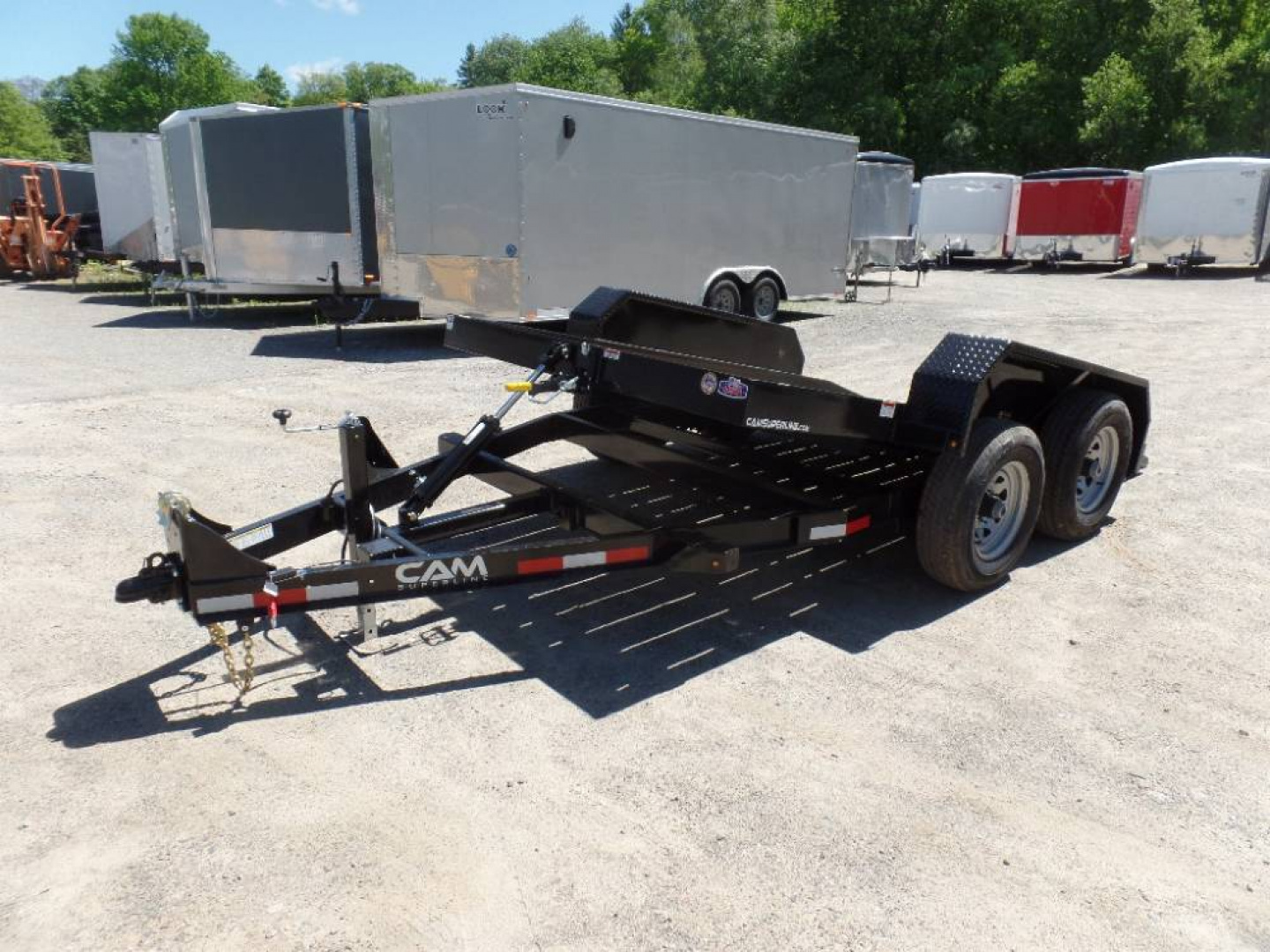 New EXAMPLE / 12 ft Deck Length Tilt Load Trailers, great for skid-steers, scissor lifts, forklift. CAM Superline Brand Model P5CAM612FTT