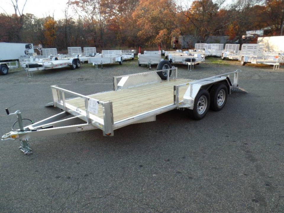 New 7 X 16 Open Aluminum Frame Trailer 7,000 lb. GVWR / Side and Rear Ramp Loading.