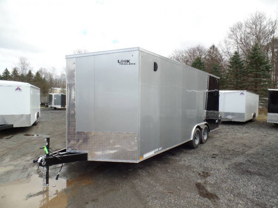 New EXAMPLE / Two Tone Exterior, 8.5X20 Enclosed Car Trailer 9,990 GVWR , V nose, 7 ft. Int ht. ID#027189