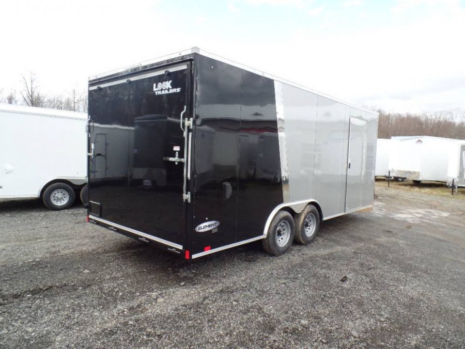 New EXAMPLE / Two Tone Exterior, 8.5X20 Enclosed Car Trailer 9,990 GVWR , V nose, 7 ft. Int ht. ID#027189