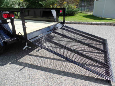 New Small But Mighty 5X10 Utility Trailer, Very Low Deck Height to load Scissorlift, Mini Skid Steer, Stump Grinder.