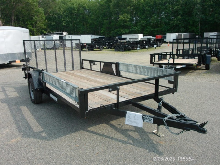 New PREMIER BRAND, 7X14 TWO QUAD/ ATV TRAILER, Side Load Ramps, Rear Ramp with Spring Assist our ID#013537