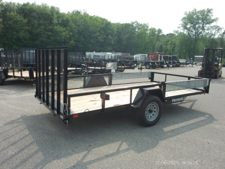 New PREMIER BRAND, 7X14 TWO QUAD/ ATV TRAILER, Side Load Ramps, Rear Ramp with Spring Assist our ID#013537