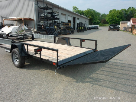 New PREMIER BRAND, 7X14 TWO QUAD/ ATV TRAILER, Side Load Ramps, Rear Ramp with Spring Assist our ID#013537