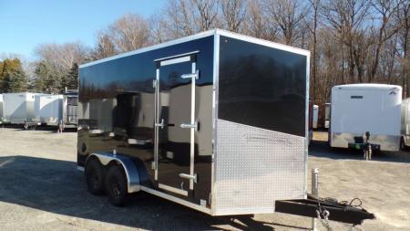 New EXAMPLE / 7X14 Enclosed Cargo Trailer, with UTV upgrade package, 85 interior height, 78 tall at the Ramp Door, NEW Polycore Exterior!