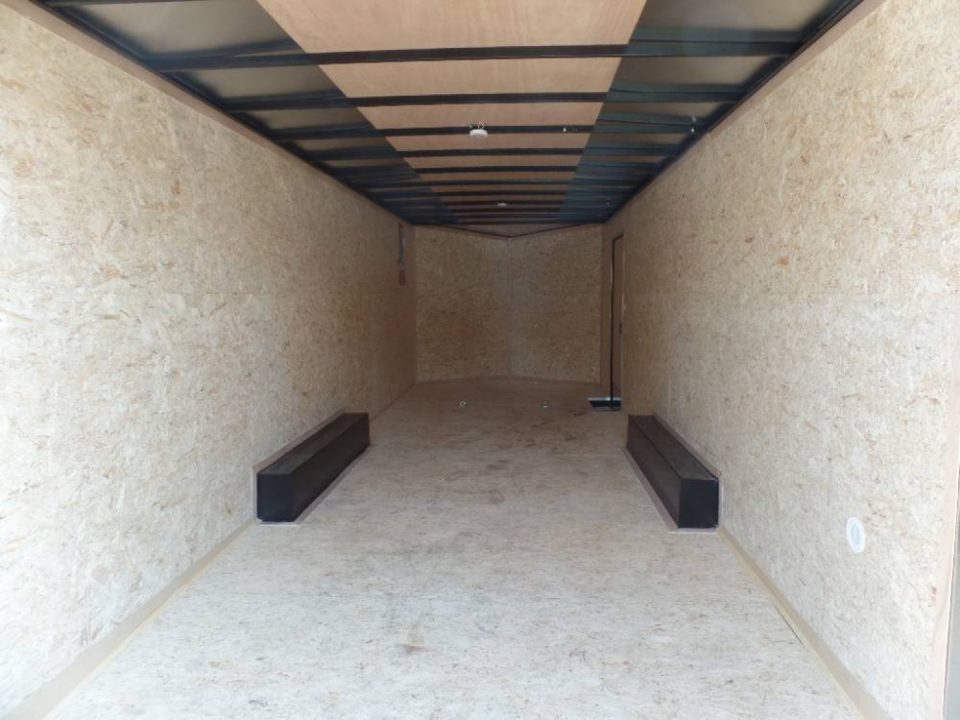 New EXAMPLE / 8.5X24 Enclosed Car Trailer / Black with Black Out Special Ops Look Trim! 7 ft. Interior Height