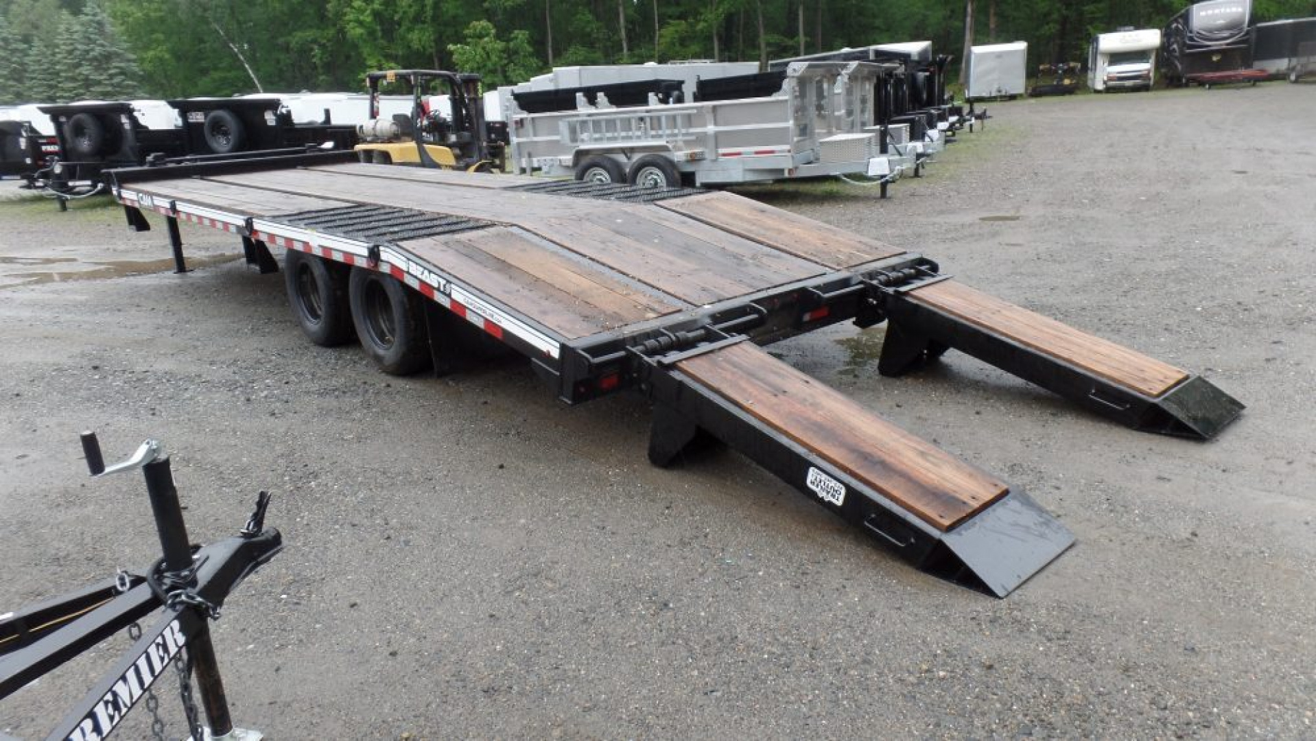 New CAM Superline, 10 Ton Payload Equipment Trailer. / 25,900 lb. GVWR ( No FET) , 20 ft. flat deck plus 5 ft. beavertail, Wood Filled Ramps, Empty Weight 6,450 lbs.  ID#541395