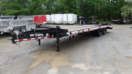 New CAM Superline, 10 Ton Payload Equipment Trailer. / 25,900 lb. GVWR ( No FET) , 20 ft. flat deck plus 5 ft. beavertail, Wood Filled Ramps, Empty Weight 6,450 lbs.  ID#541395