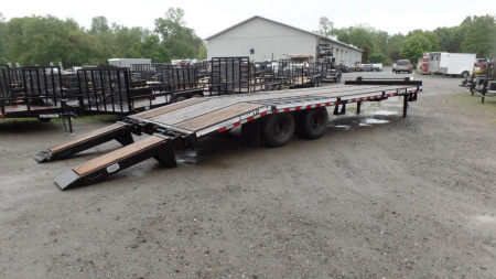New CAM Superline, 10 Ton Payload Equipment Trailer. / 25,900 lb. GVWR ( No FET) , 20 ft. flat deck plus 5 ft. beavertail, Wood Filled Ramps, Empty Weight 6,450 lbs.  ID#541395