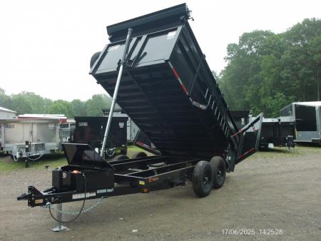 New QUALITY S&A Dump Trailer 7X14 with 4 ft high sides, Telescopic Cylinder, Double Framing, 14,000 lb. GVWR, ID # 267286