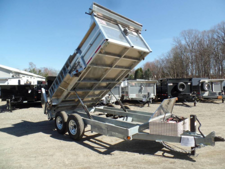 New DUMP TRAILER 7X14 14,000 lb. GVWR, ALUMINUM Dump Body, Galvanized Frame for Best Strength and Rust Resistance. ID#250510