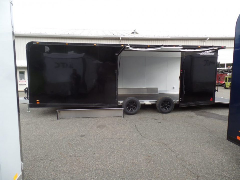 New EXAMPLE / NITRO BRAND 8.5x24 ALL ALUMINUM FRAME CAR HAULER, with OPTIONS! Our ID# 008800