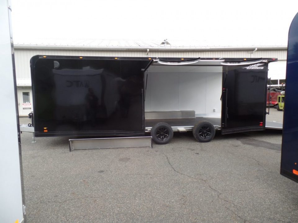New EXAMPLE / NITRO BRAND 8.5x24 ALL ALUMINUM FRAME CAR HAULER, with OPTIONS! Our ID# 008800