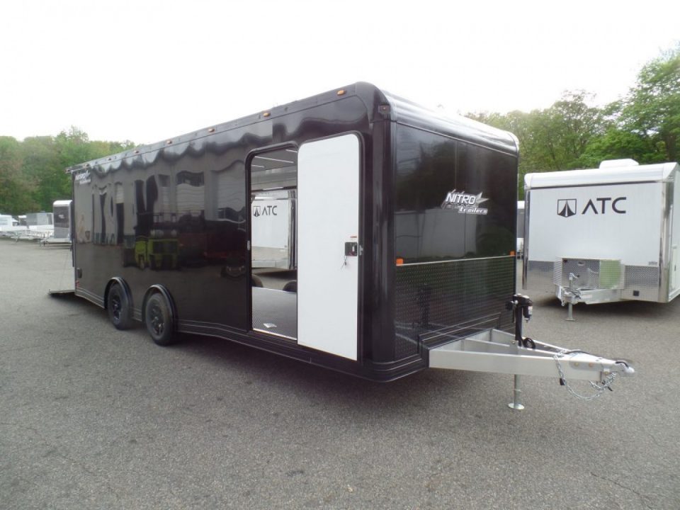 New EXAMPLE / NITRO BRAND 8.5x24 ALL ALUMINUM FRAME CAR HAULER, with OPTIONS! Our ID# 008800