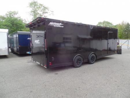 New EXAMPLE / NITRO BRAND 8.5x24 ALL ALUMINUM FRAME CAR HAULER, with OPTIONS! Our ID# 008800