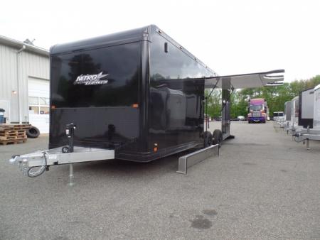 New EXAMPLE / NITRO BRAND 8.5x24 ALL ALUMINUM FRAME CAR HAULER, with OPTIONS! Our ID# 008800