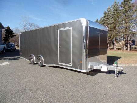 New EXAMPLE / 8.5X24 Alcom Stealth Enclosed Car Trailer with Big Escape Door, Aluminum Frame, Torflex Axles, Finished Interior. ID# 146971