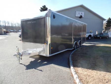 New EXAMPLE / 8.5X24 Alcom Stealth Enclosed Car Trailer with Big Escape Door, Aluminum Frame, Torflex Axles, Finished Interior. ID# 146971