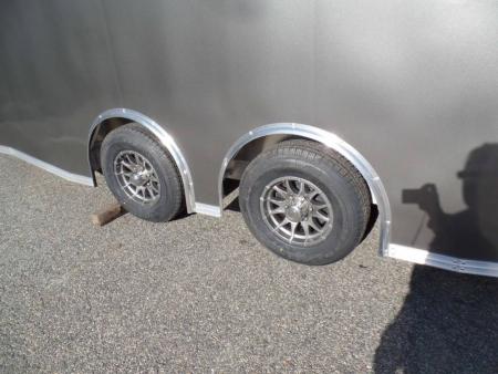 New EXAMPLE / 8.5X24 Alcom Stealth Enclosed Car Trailer with Big Escape Door, Aluminum Frame, Torflex Axles, Finished Interior. ID# 146971