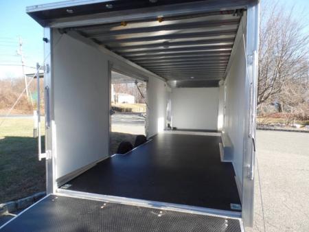 New EXAMPLE / 8.5X24 Alcom Stealth Enclosed Car Trailer with Big Escape Door, Aluminum Frame, Torflex Axles, Finished Interior. ID# 146971