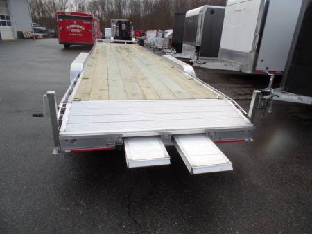 New WOLVERINE BRAND, TWO CAR Transport, open trailer 34 ft. long deck, 7 ft. wide deck. 2 Cars or 3 Side by Sides !  21,000 lb. GVWR, 3,420 lbs. ID#057247