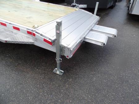 New WOLVERINE BRAND, TWO CAR Transport, open trailer 34 ft. long deck, 7 ft. wide deck. 2 Cars or 3 Side by Sides !  21,000 lb. GVWR, 3,420 lbs. ID#057247