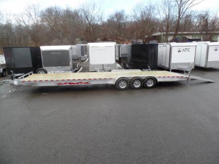 New WOLVERINE BRAND, TWO CAR Transport, open trailer 34 ft. long deck, 7 ft. wide deck. 2 Cars or 3 Side by Sides !  21,000 lb. GVWR, 3,420 lbs. ID#057247