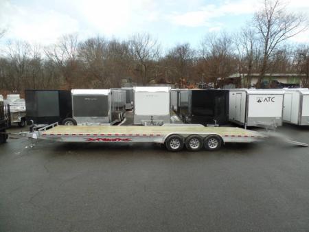 New WOLVERINE BRAND, TWO CAR Transport, open trailer 34 ft. long deck, 7 ft. wide deck. 2 Cars or 3 Side by Sides !  21,000 lb. GVWR, 3,420 lbs. ID#057247
