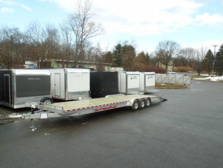 New WOLVERINE BRAND, TWO CAR Transport, open trailer 34 ft. long deck, 7 ft. wide deck. 2 Cars or 3 Side by Sides !  21,000 lb. GVWR, 3,420 lbs. ID#057247