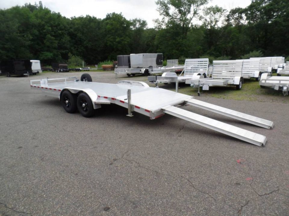 New EXAMPLE / Open Car Trailer 20 ft. long deck, 9,990 lb. GVWR, ALL ALUMINUM Frame and Deck