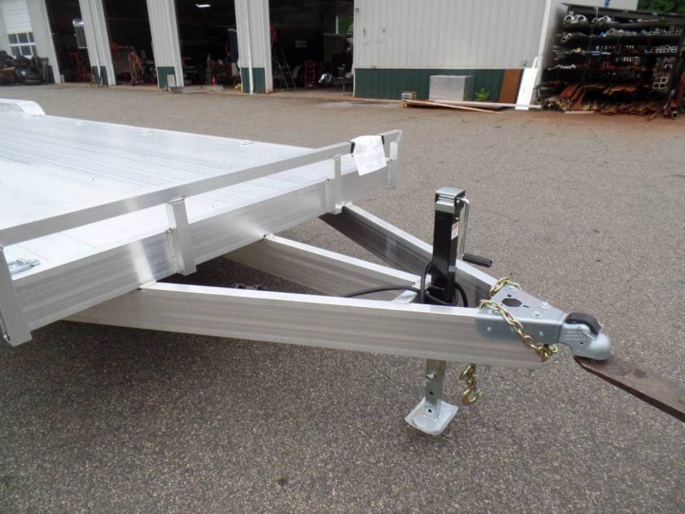 New Two Car Aluminum Trailer, 34 ft. long deck, hold two cars or three sideXsides.