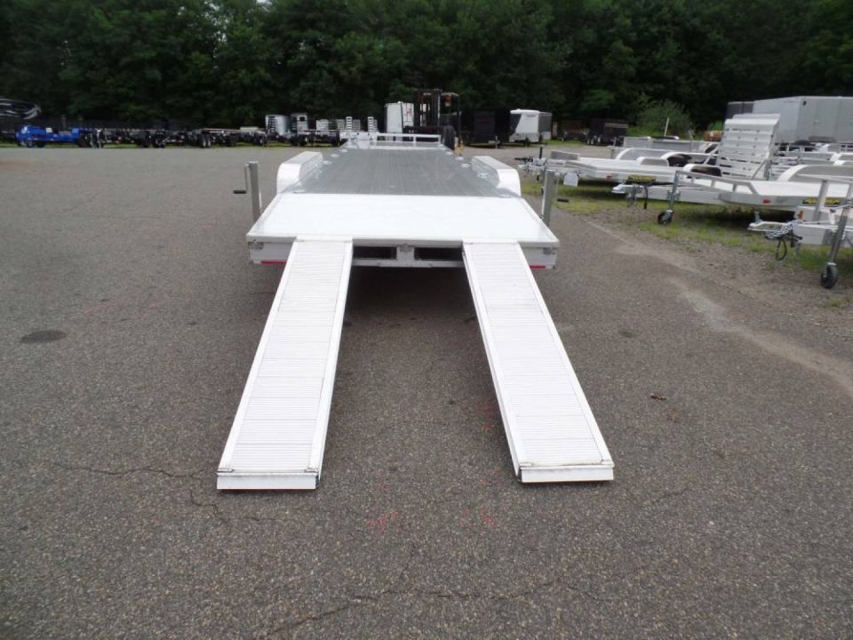 New Two Car Aluminum Trailer, 34 ft. long deck, hold two cars or three sideXsides.